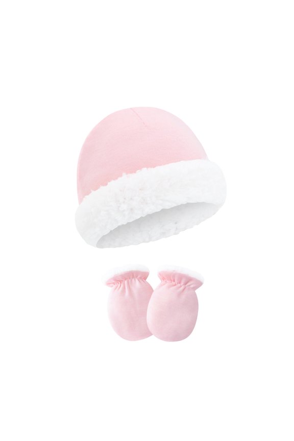 Fashionable Hat Mittens Set Fleece Cap And Gloves For Stylish Outfits And Daily Outdoor Activity