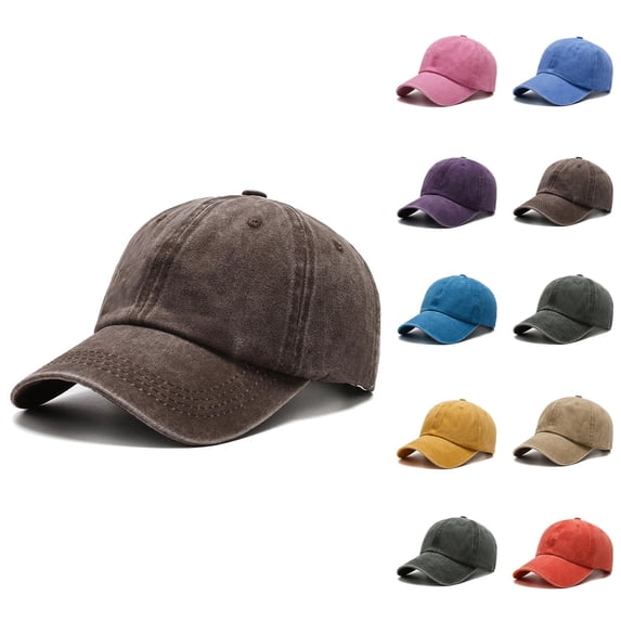 Fashionable Heart Embroidered Baseball Cap Pure Washed Baseball Cap