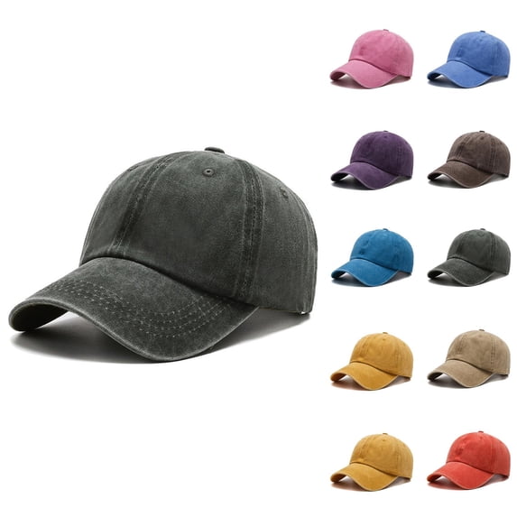 Fashionable Heart Embroidered Baseball Cap Pure Washed Baseball Cap