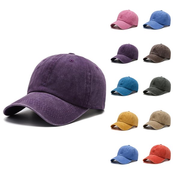 Fashionable Heart Embroidered Baseball Cap Pure Washed Baseball Cap