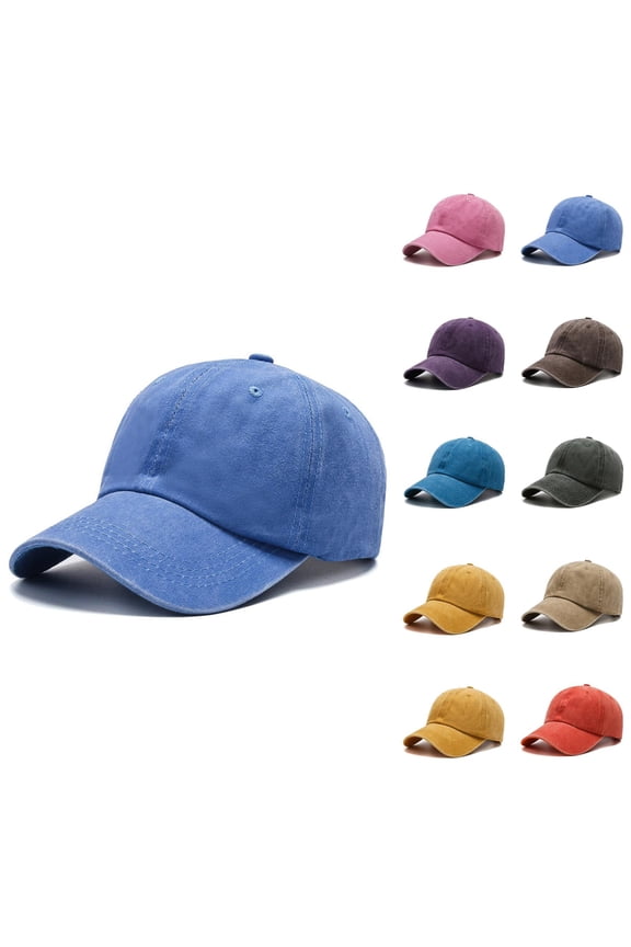 Fashionable Heart Embroidered Baseball Cap Pure Washed Baseball Cap