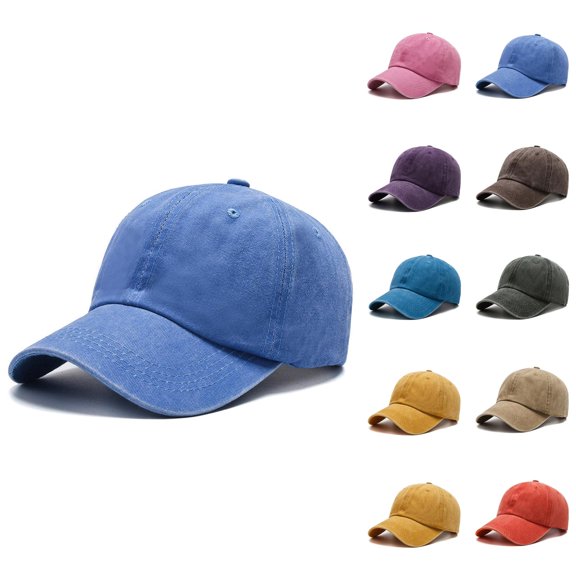 Fashionable Heart Embroidered Baseball Cap Pure Washed Baseball Cap
