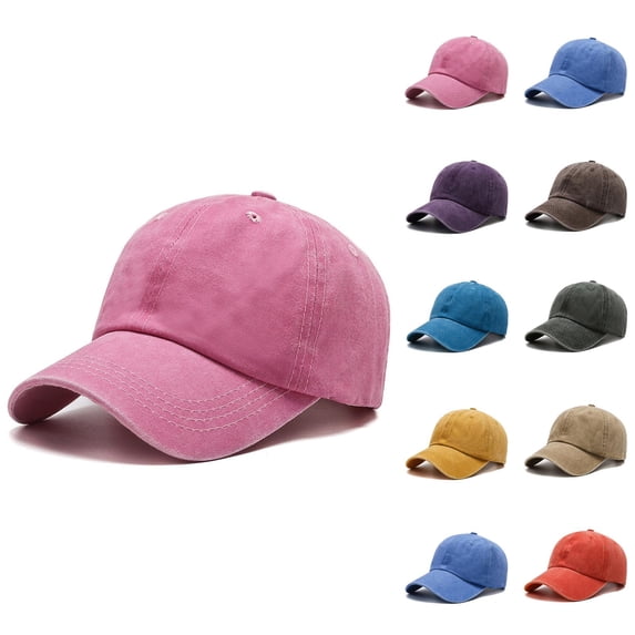 Fashionable Heart Embroidered Baseball Cap Pure Washed Baseball Cap
