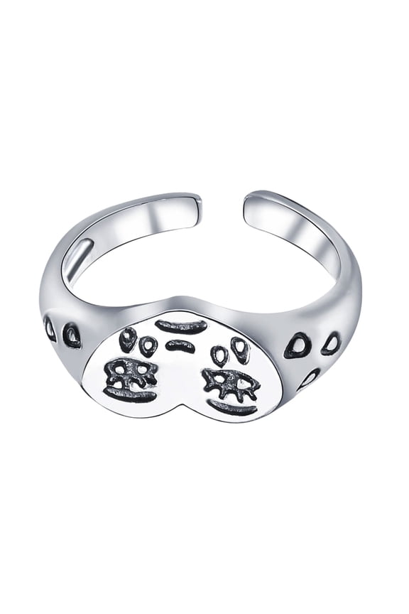 Fashionable Heart Sad Expression Fashion Rings Skin Friendly Metal Unisex Accessory for Casual Stylish Outfits
