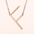 Fashionable Initial Pendant Chain Necklace Stainless Steel