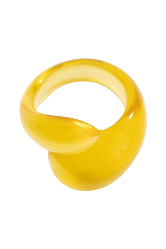 Fashionable Irregular Geometric Acrylic Rings for Women Trendy Water Droplets Acrylic Rings Party Accessories