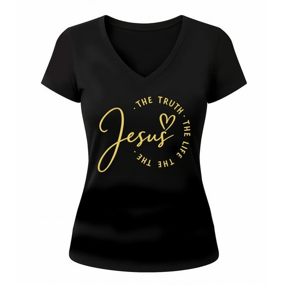 Fashionable Jesus The Way The Truth The Life Print T-shirt