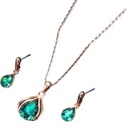 Fashionable Jewelry Set with Earrings and Necklace Water Drop Accessory for Her