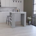 thumbnail image 1 of Fashionable Kitchen Island Stand Cabinet Unit, 36" Height, Marble Color Practical Island, 36.77" Grey Multi, 3 Shelves, 1 of 3