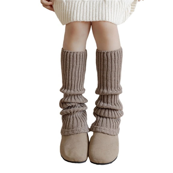 Fashionable Knitted Leg Warmer Elastic Boot Cover Autumn Winter for 3-13 Years Girls Everyday Wear & Parties
