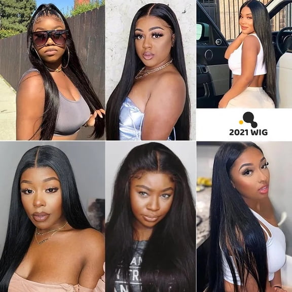 Fashionable Lace Front Middle-Parted Long Straight Synthetic Wig for Women, Black, Transparent Lace, Adjustable, Breathable, Soft, Comfortable, 25.6 Inch Cap Wedding, Halloween, Christmas,Season, An