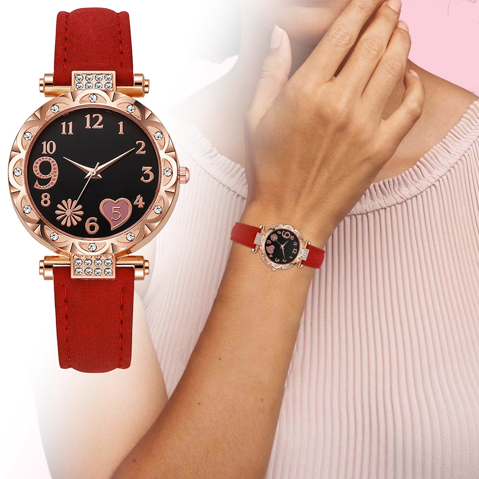Fashionable Ladies' Watch And Compact Ladies' 24 Hour Analog