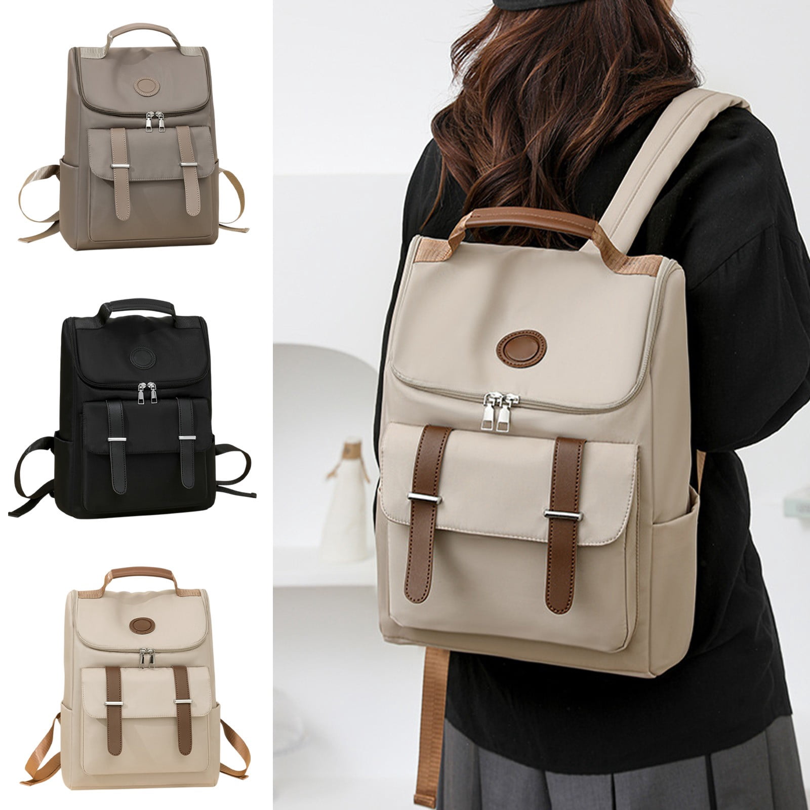 Fashionable Large Capacity Oxford Backpack with Adjustable 