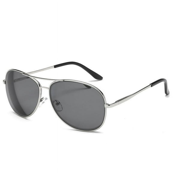 Fashionable Large Frame Metal Glasses with UV400 Protection, Polarized Resin Lenses, and 99% Visible Light Transmittance