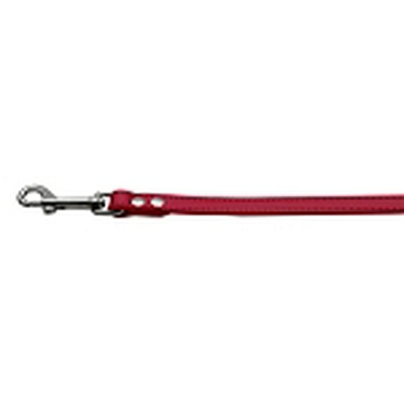 Fashionable Leather Leash Red 3/4'' Wide