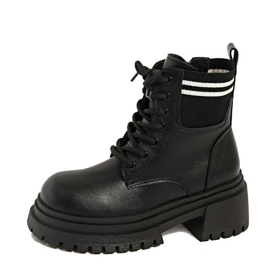 Fashionable Leather Mid Calf Boots Featuring Lace Up Design Sole and High Heel for Stylish Outfits