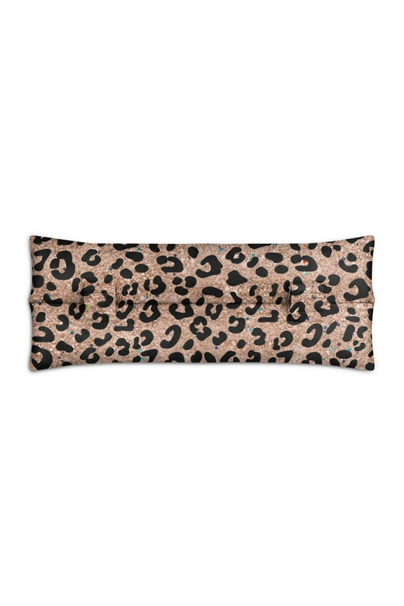 Fashionable Leopard Print Post-Op Car Pillow - Easy-Attach Pad for Rib Fracture & Upper Body Surgeries