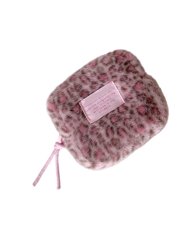 Fashionable Leopards Print Miniature Bag Multiple Compartments Sanitary Pad Holder Cosmetics Storage Solution