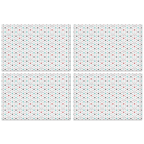 Fashionable Linen Placemats Set Of 4, 18x12 Inch Polyester Dining Table Mats, Heat-Resistant, Waterproof, Non-Slip, Easy-Clean Table Linens for Home, Outdoor, Restaurant & Party