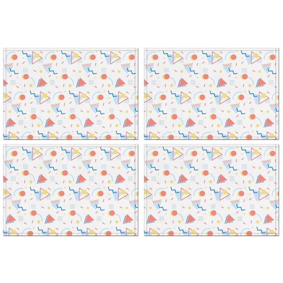 Fashionable Linen Placemats Set Of 4, 18x12 Inch Polyester Dining Table Mats, Heat-Resistant, Waterproof, Non-Slip, Easy-Clean Table Linens for Home, Outdoor, Restaurant & Party