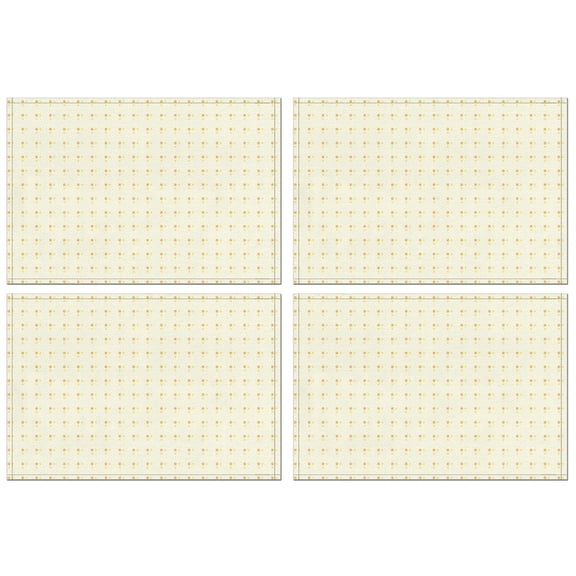 Fashionable Linen Placemats Set Of 4, 18x12 Inch Polyester Dining Table Mats, Heat-Resistant, Waterproof, Non-Slip, Easy-Clean Table Linens for Home, Outdoor, Restaurant & Party