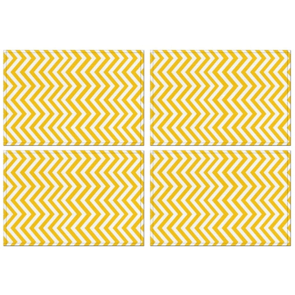 Fashionable Linen Placemats Set Of 4, 18x12 Inch Polyester Dining Table Mats, Heat-Resistant, Waterproof, Non-Slip, Easy-Clean Table Linens for Home, Outdoor, Restaurant & Party