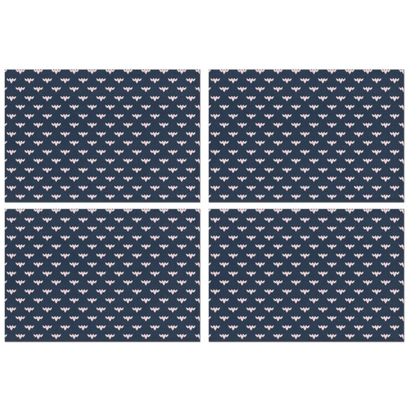 Fashionable Linen Placemats Set Of 4, 18x12 Inch Polyester Dining Table Mats, Heat-Resistant, Waterproof, Non-Slip, Easy-Clean Table Linens for Home, Outdoor, Restaurant & Party