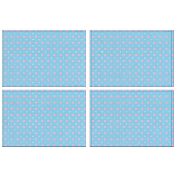 Fashionable Linen Placemats Set Of 4, 18x12 Inch Polyester Dining Table Mats, Heat-Resistant, Waterproof, Non-Slip, Easy-Clean Table Linens for Home, Outdoor, Restaurant & Party