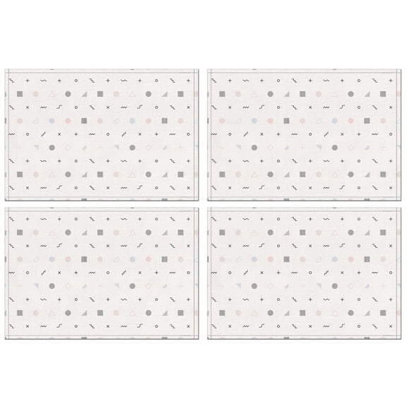 Fashionable Linen Placemats Set Of 4, 18x12 Inch Polyester Dining Table Mats, Heat-Resistant, Waterproof, Non-Slip, Easy-Clean Table Linens for Home, Outdoor, Restaurant & Party
