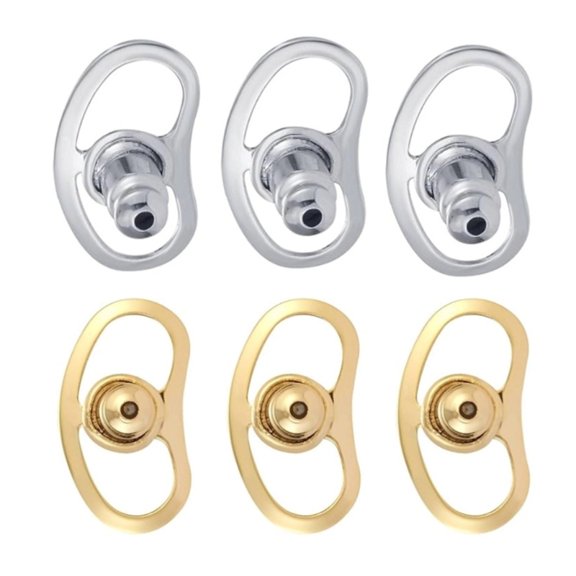 Fashionable Locking Earring Backs 6pcs Set Mixed Color Support Fashion Accessory for Heavy Studs and Droopy Ears