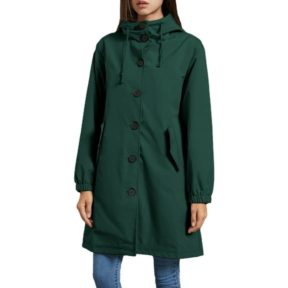 Fashionable Long Sleeve Solid Pocket Cardigan Button Top Sweater Knit Hooded Coat, Polyester Spandex Blend, Waterproof Fabric, Suitable For Spring, Fall And Winter, Green S, Size S-XXXXXL