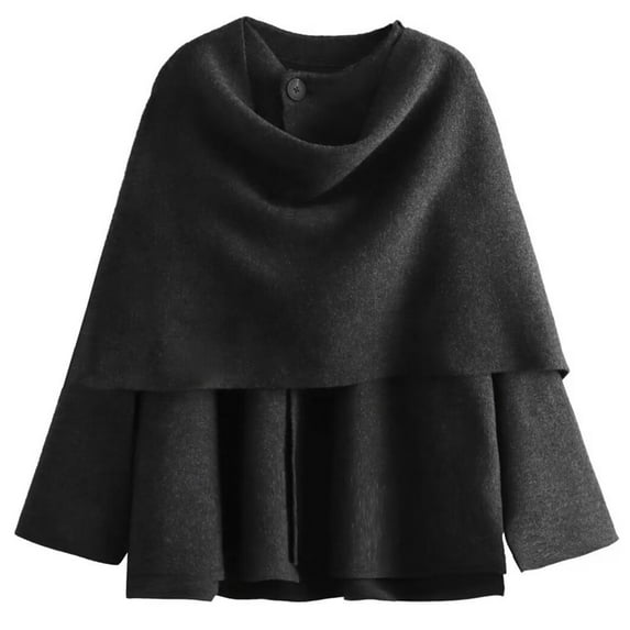 Fashionable Loose Fit Knitted Outerwear Coat with Asymmetrical Scarf for Women Long Sleeve Sweater Cardigan Jackets