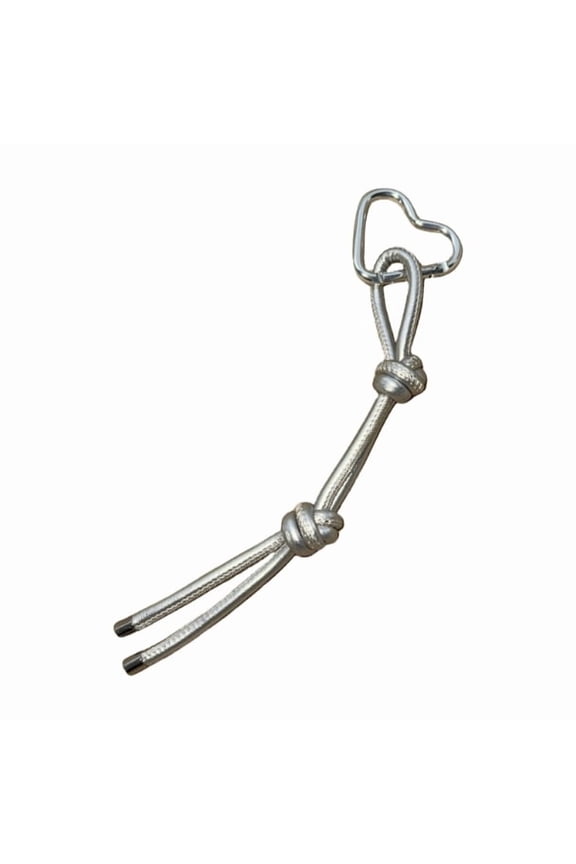 Fashionable Love Design Key Holder Soft PU Leather Rope Hanging Pendant Double Knot Decoration Multi Color Option