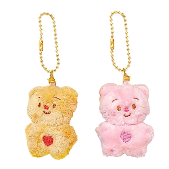 Fashionable Love Inspired Sturdy Plush Bear Keychain Charm Pendant Portable and Easy to Use for Couples and Friend
