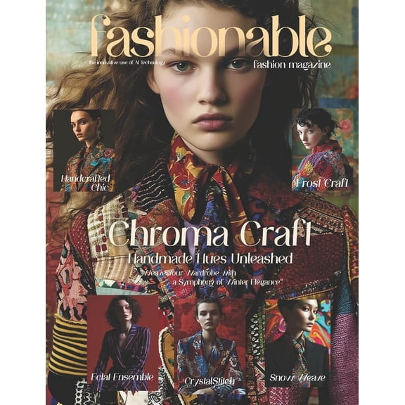 Fashionable Magazine - Fashion Models Created by the Innovative Use of AI Technology: Fashionable Magazine: Chroma Craft - Handmade Hues Unleashed.: Chroma Craft: Weave Your Wardrobe with a Symphony o