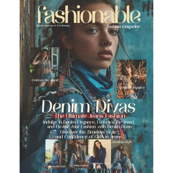 Fashionable Magazine - Fashion Models Created by the Innovative Use of AI Technology: Fashionable Magazine: Denim Divas: "Indulge in Denim Elegance, Embrace the Trend, and Elevate Your Fashion with De