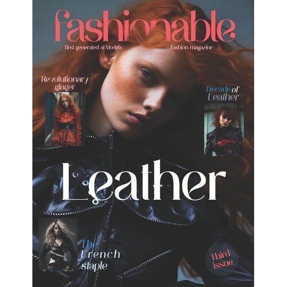 Fashionable Magazine - Fashion Models Created by the Innovative Use of AI Technology: Fashionable Magazine: Leather - Third Issue - First Generated Ai Models - Fashion magazine - Journey Into The Fash
