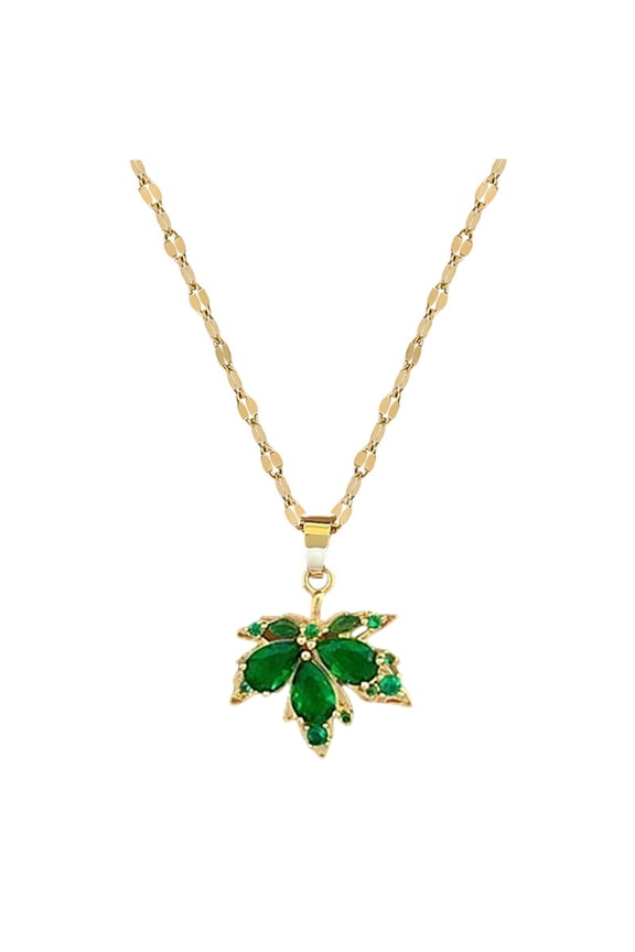 Fashionable Maple Leaf Chain Necklace Designs Accessory for Trendy Women Who Appreciate The Beauty of Nature Styles