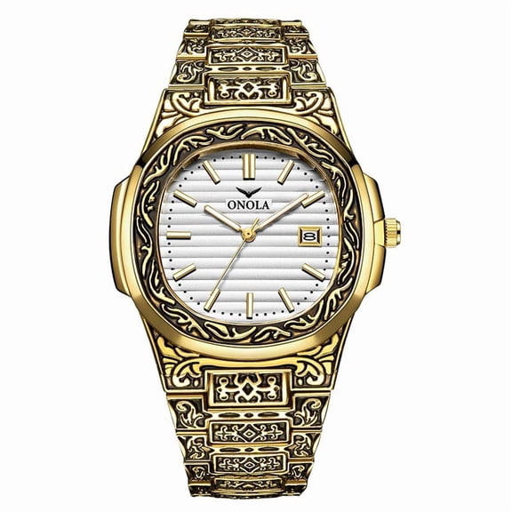 Fashionable Men's Vintage Watch - Waterproof Stainless Steel Band