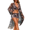 thumbnail image 1 of Fashionable Mesh Tankini Bikini Three Piece Swimwear With Cover Up For Beach Pool, 1 of 6