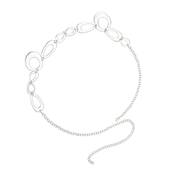 Fashionable Metal Circle Waist Chain Contemporary Alloy Rings Waist Chain Unique Belt Jewelry For The Fashion Forward