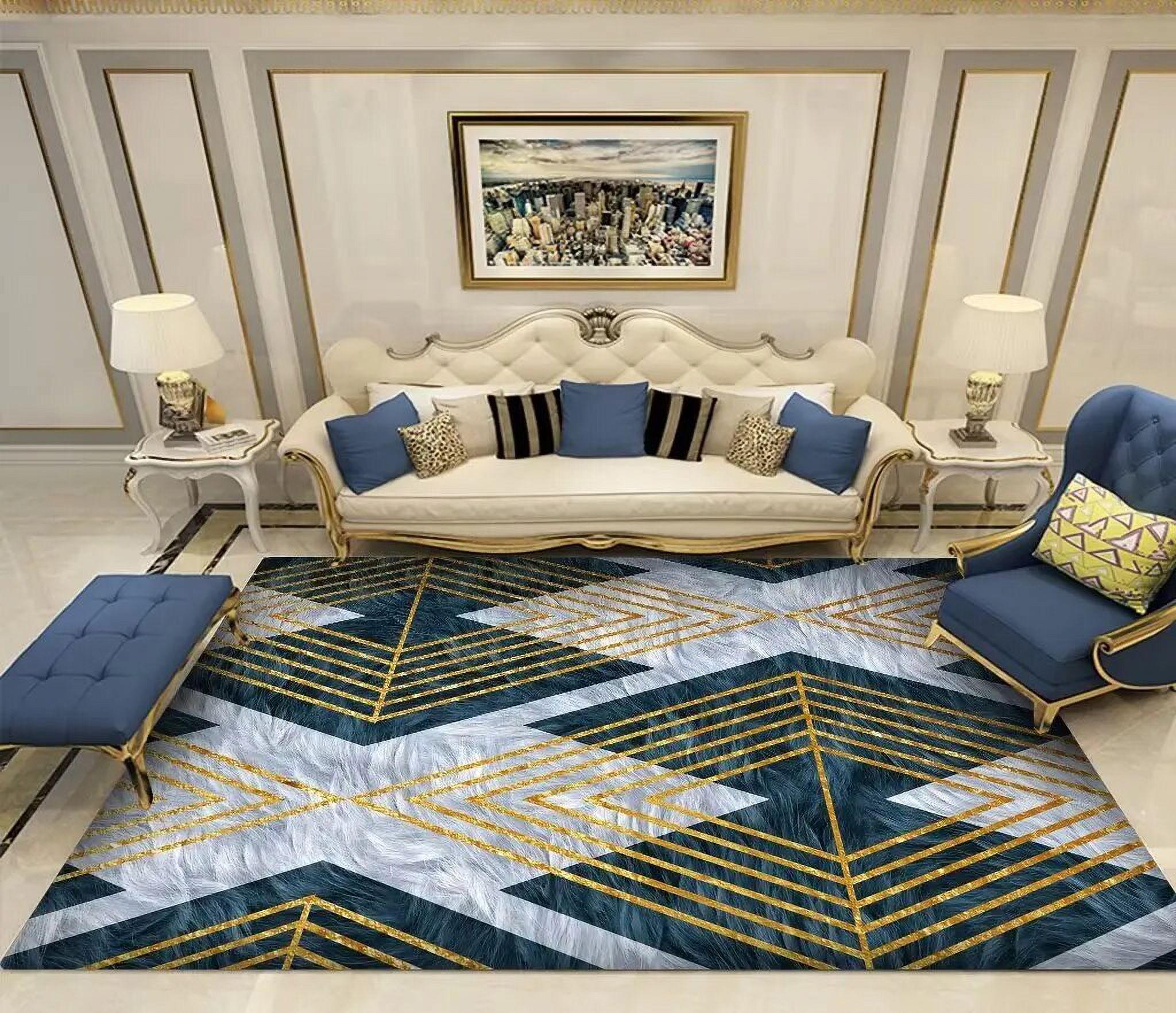 Study Rugs Fashionable Minimalist Carpets Living Room Light Luxury Geometry Large ...