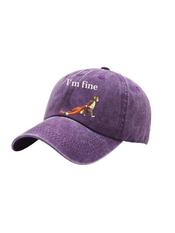 Fashionable Monkey Printing Baseball Hat Wash Cotton Dad Cap For Outdoor Activity Women Men Unisex Head Accessories