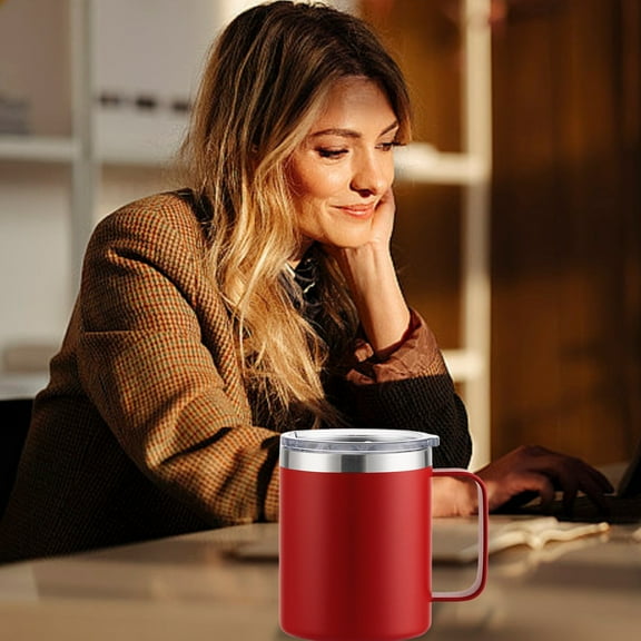 Fashionable Mug With Large Capacity Car Insulated Cup Made Of Aluminum Alloy Material Leak Proof Design To Go Of Hot And Cold Changes Enjoy A Beautiful Life!