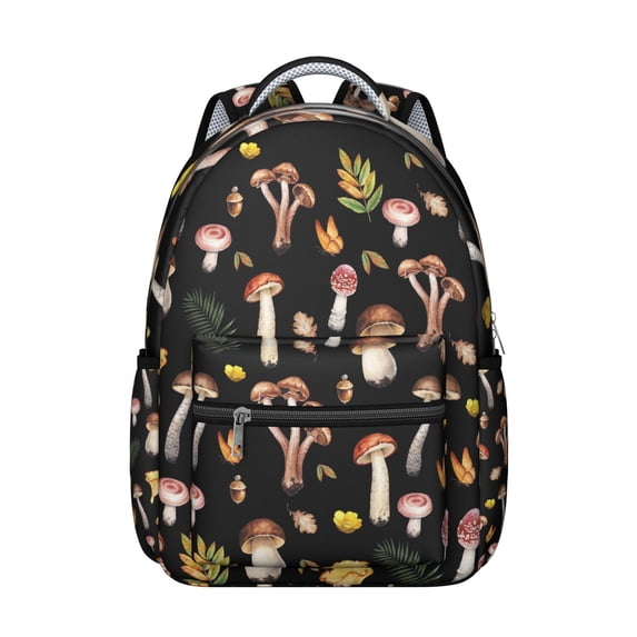 Fashionable Mushroom Themed Laptop Backpack for Girls, Cute College School Bookbag, Large Capacity Durable Daypack for Campus, Lightweight Design, Wonderful Gift