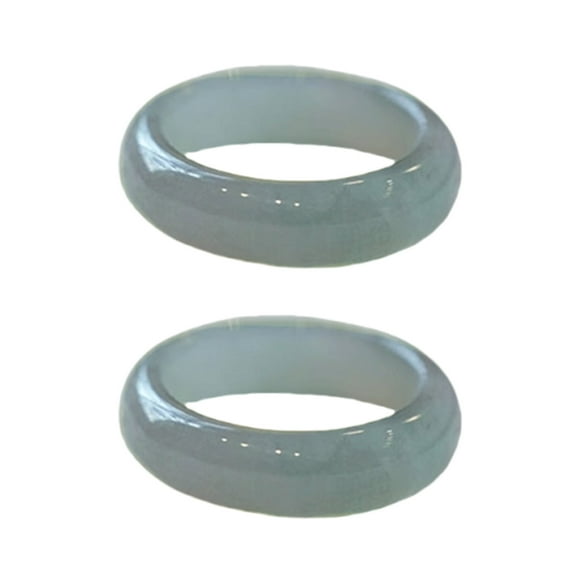 Fashionable Natural Jades Rings Decoration Portable for Women Simple Retro Chinese Styles Holiday Gifts with Gifts Box