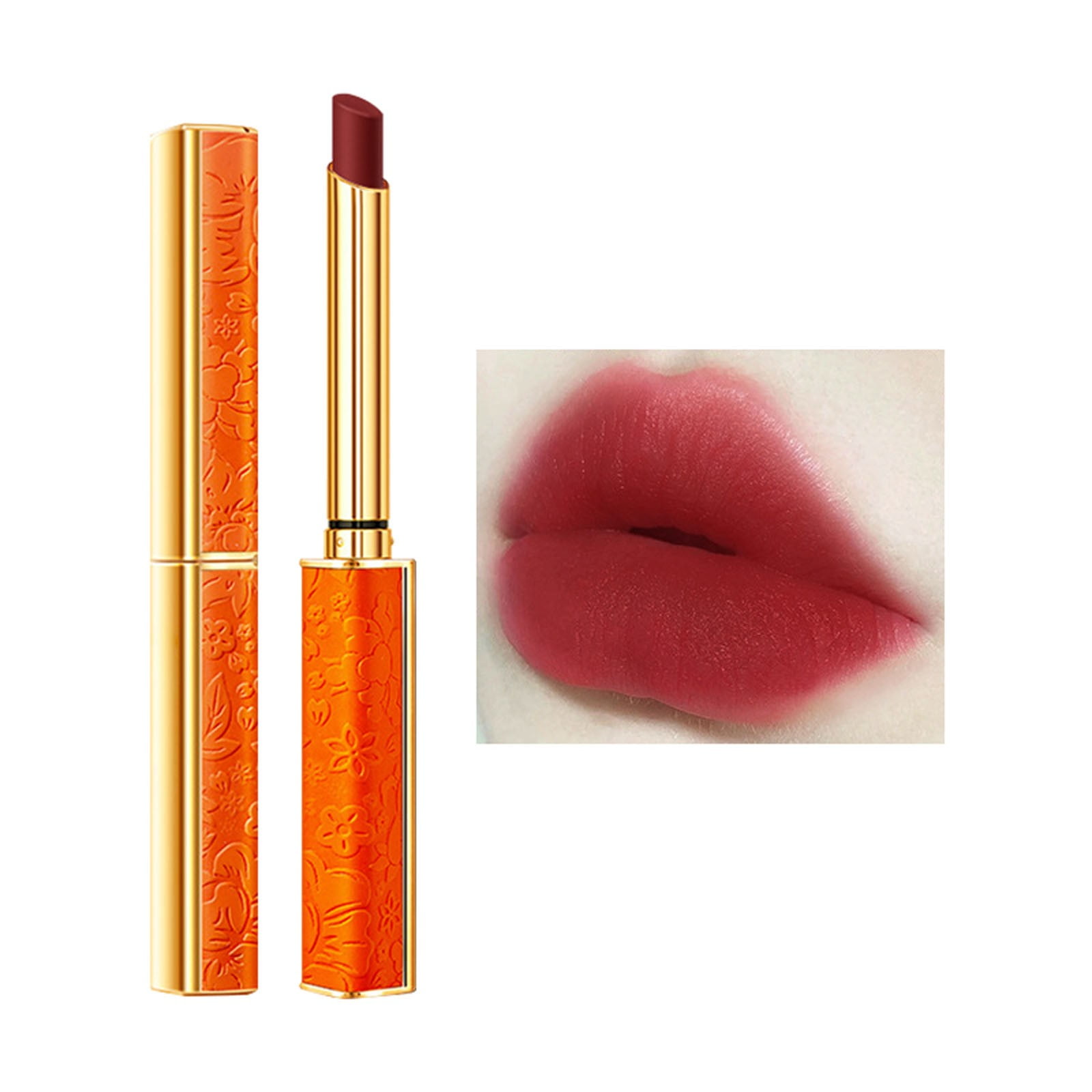 Fashionable Orange Lipstick Delicate And Texture Rich And Full Color