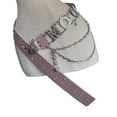 thumbnail image 1 of Fashionable PU 2000s Belt Glittering Rhinestones Waist Accessory, 1 of 16