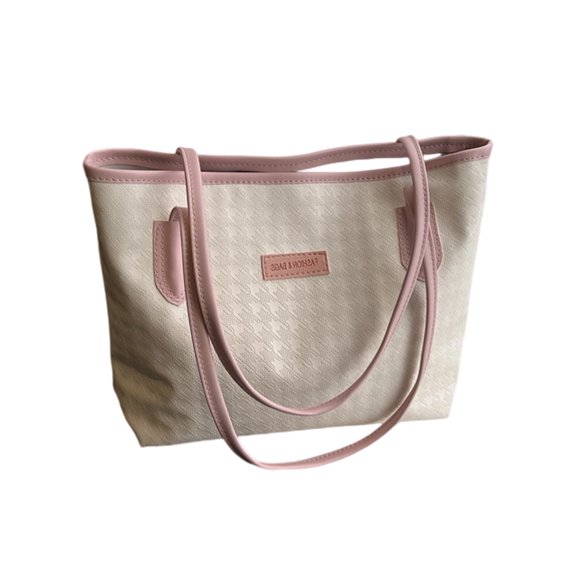 Fashionable PU Hand Bag For Women Houndstooth Pattern Waterproof Shoulder Bag Holds Laptop Essential