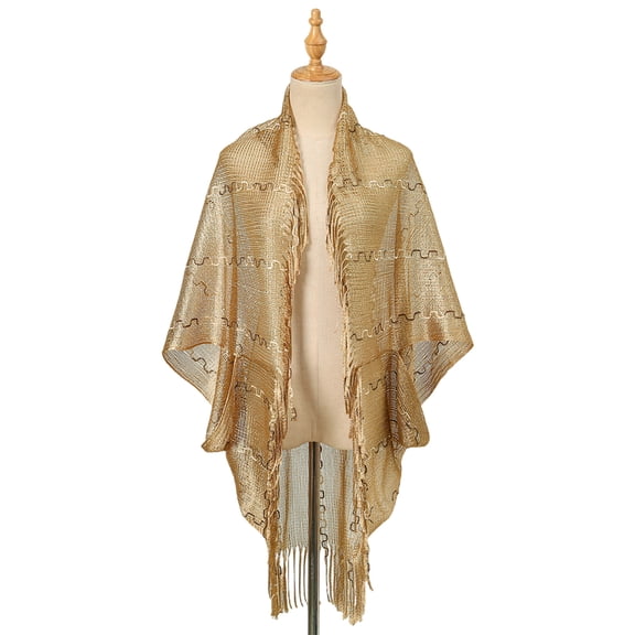Fashionable Pashmina Shawl Shoulder Wrap for Dresses Feature Stylish Tassels Detailing for Weddings and Parties